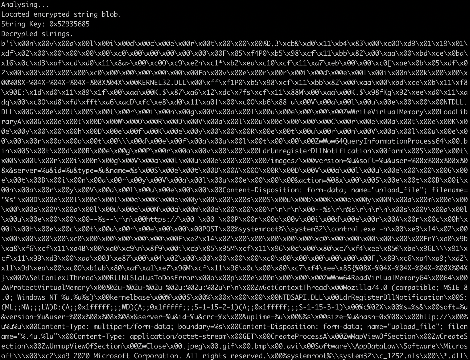 Malware Challenge 1 ISFB's String Crypto 0ffset Training Solutions